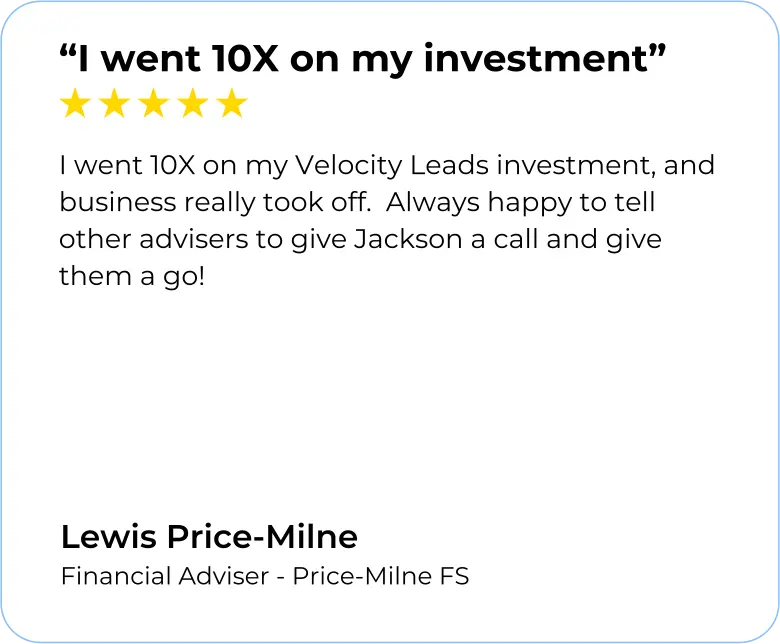 Five star review from Lewis Price-Milne, Price-Milne FS
