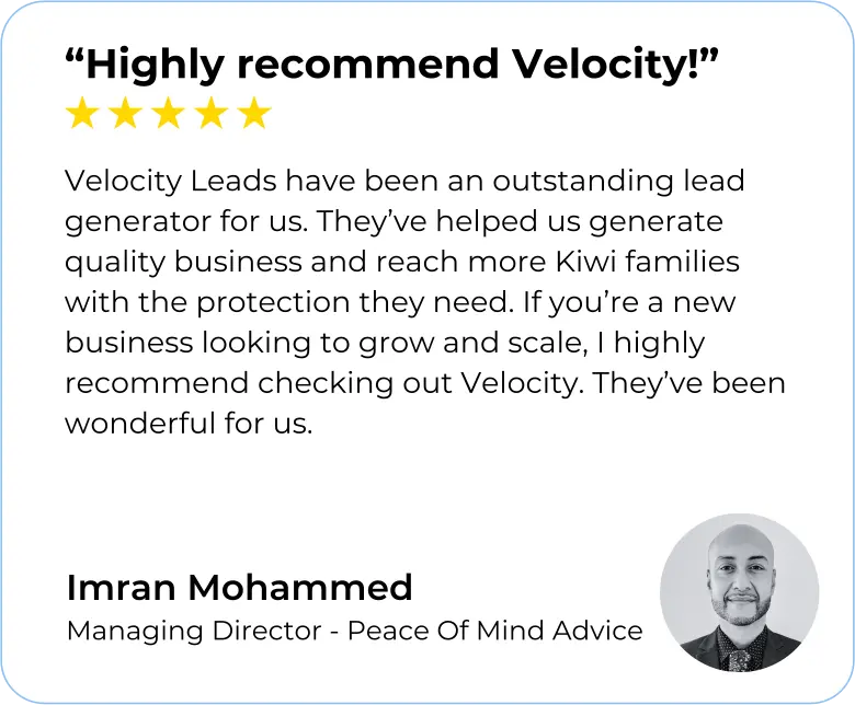 Five star review from Imran Mohammed, Peace of Mind Advice